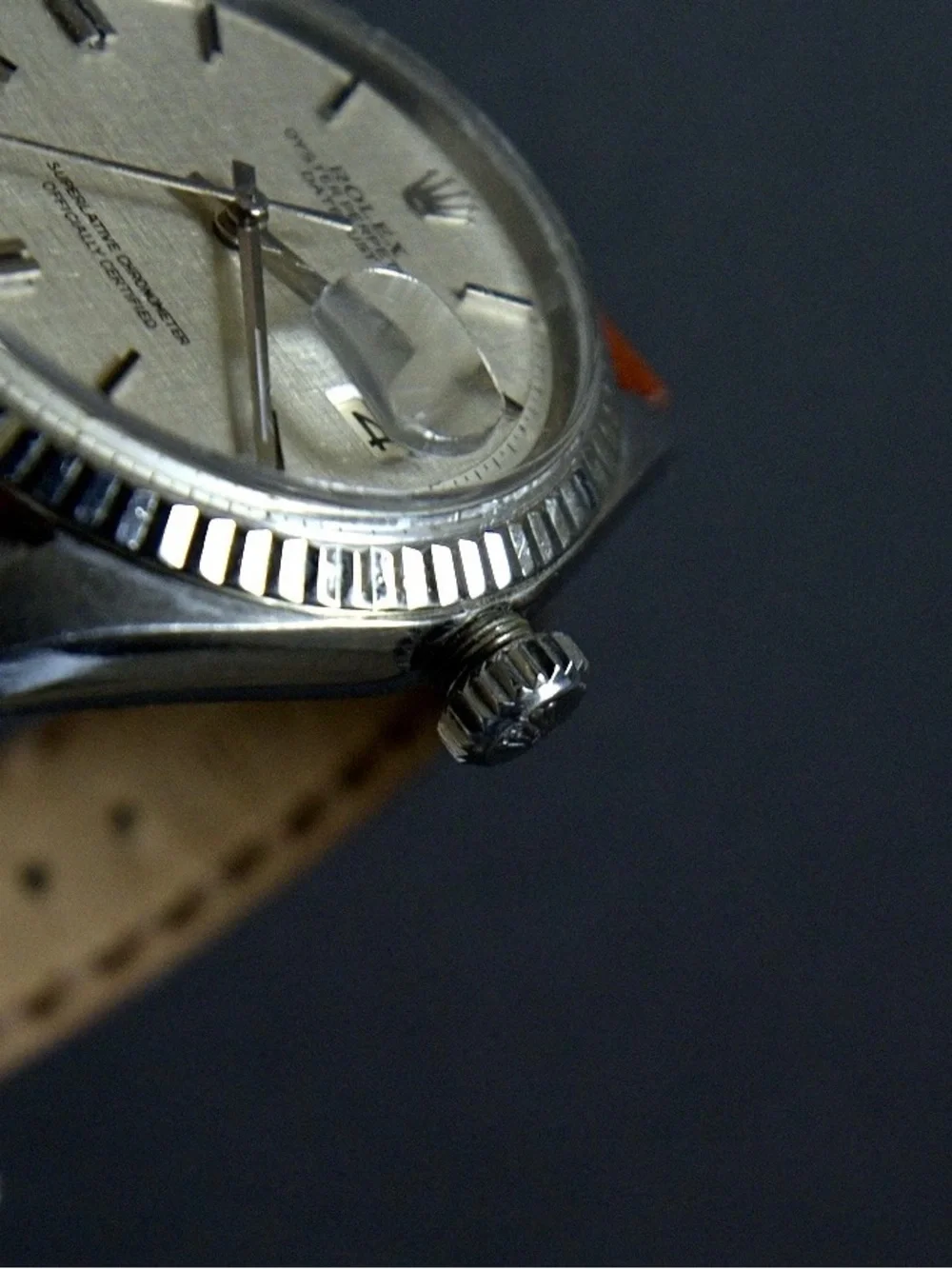 Rolex Datejust Ref 1600 Silver Linen Dial Fluted Bezel Vintage. - Picture 6 of 10